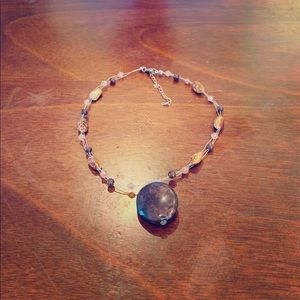 Vintage Jewelry | Brown Stone-bead necklace